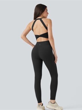 Halara UltraSculpt Tummy Control Jumpsuit Pockets-Easy Size Small and Large Long